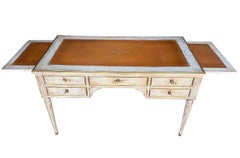 Louis XVI–Style Desk with Burgundy Leather Top, Circa 1900