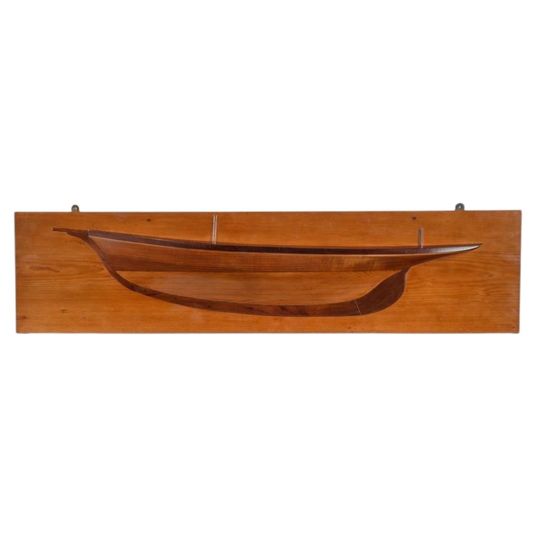 A 19th Century Yawl or Ketch Half Hull Model or Block Constructed in an Interest