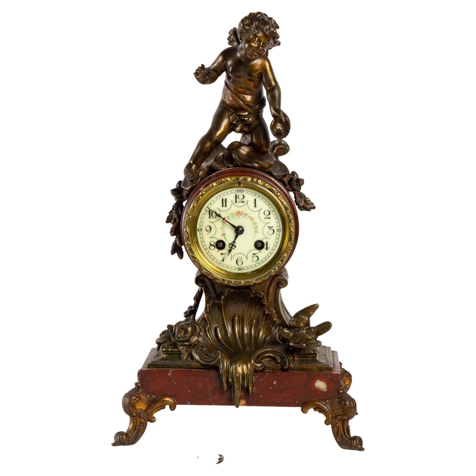 Horloge d'époque Napoléon III du 19e siècle