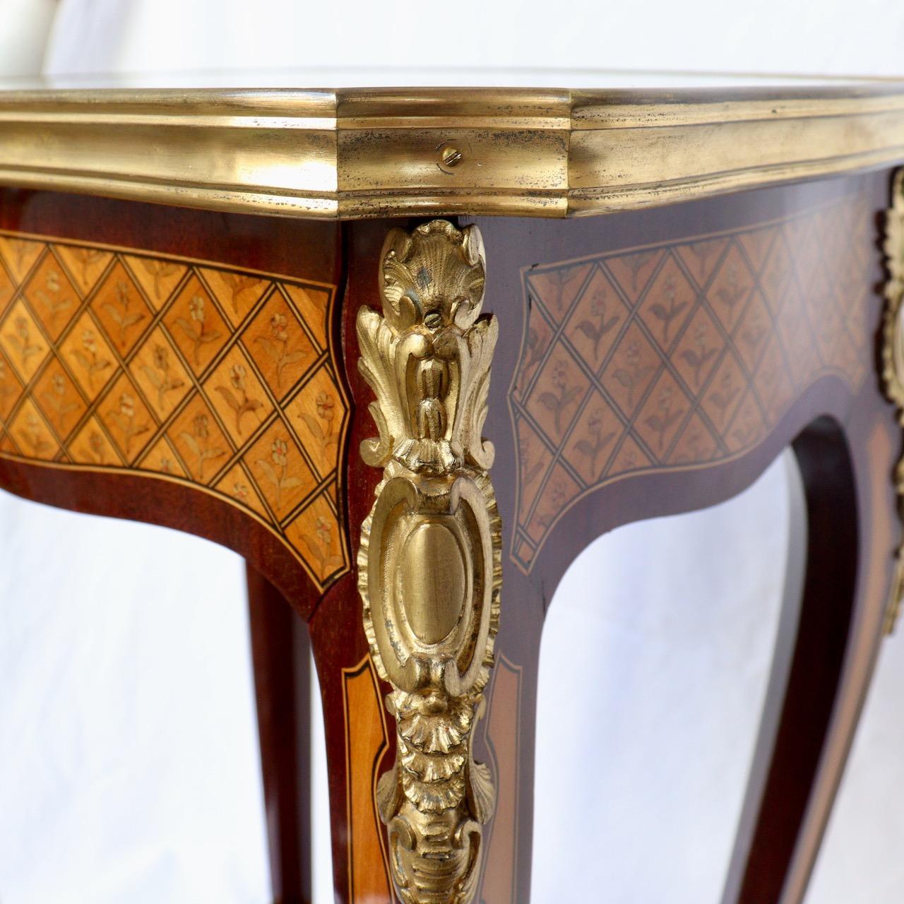 19th French Ormolu-Mounted Marquetry Table Ambulante 3