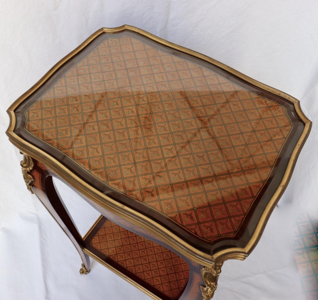 19th French Ormolu-Mounted Marquetry Table Ambulante 4