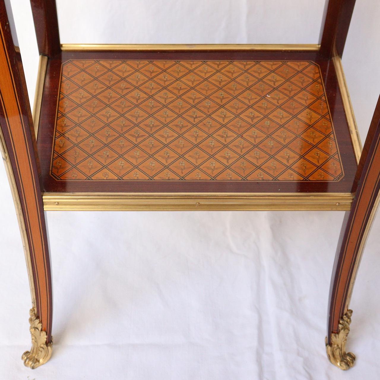 19th French Ormolu-Mounted Marquetry Table Ambulante 6