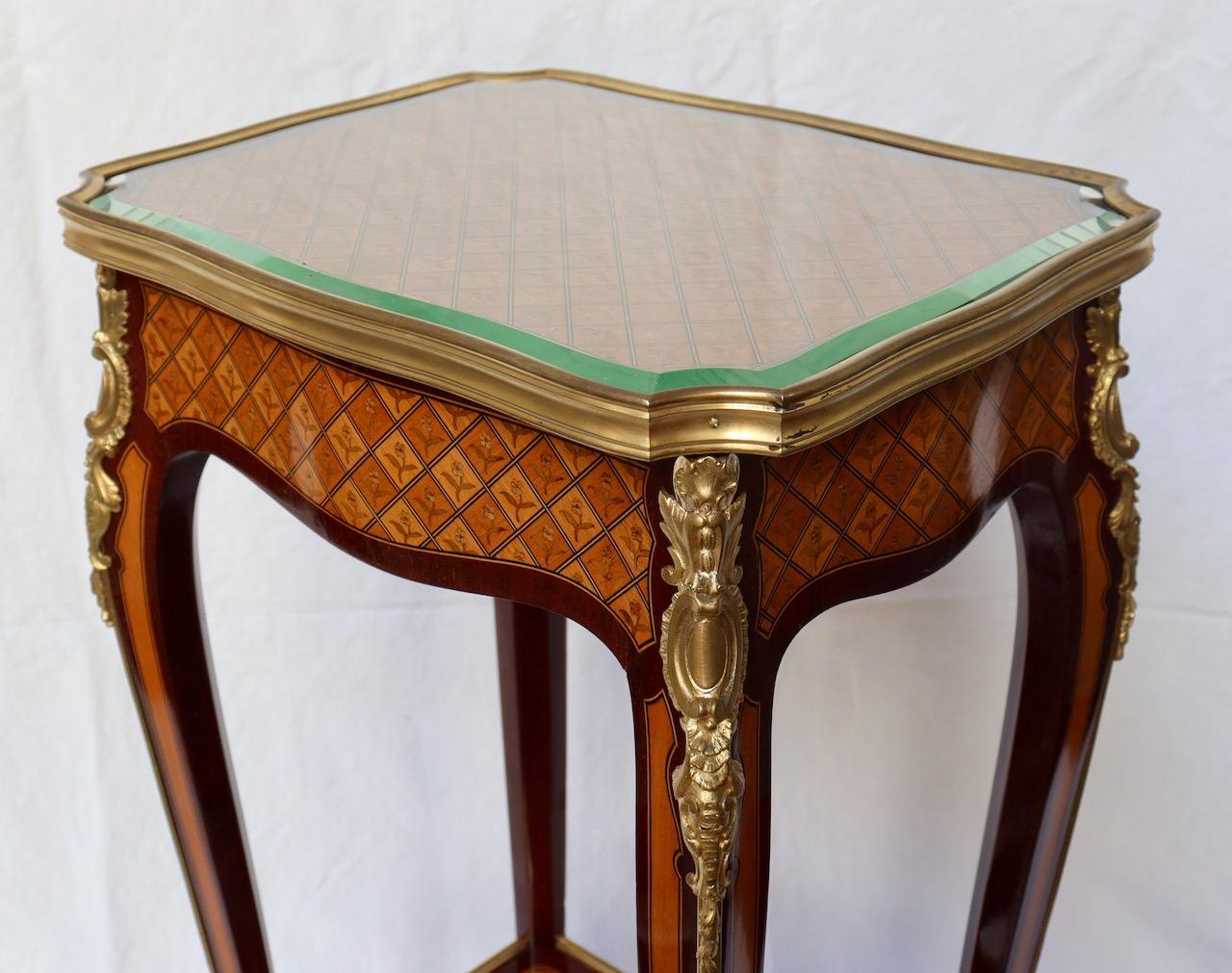 19th French Ormolu-Mounted Marquetry Table Ambulante 2