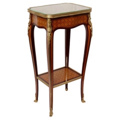 19th French Ormolu-Mounted Marquetry Table Ambulante