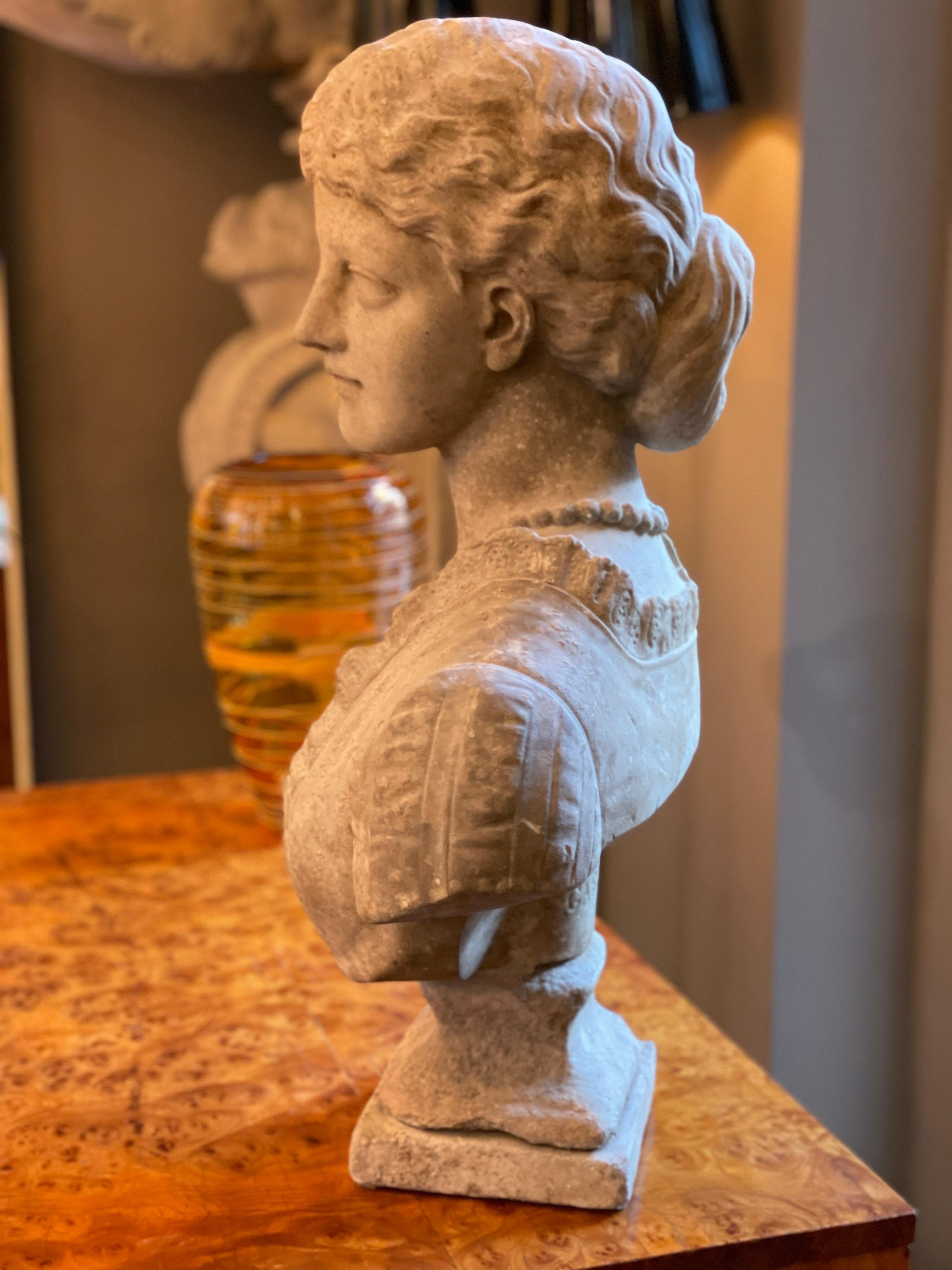 19th Century Weathered Marble Bust by Henry Garland RA In Good Condition In London, GB