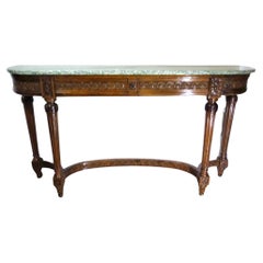 19th Century Carved Walnut Console Table