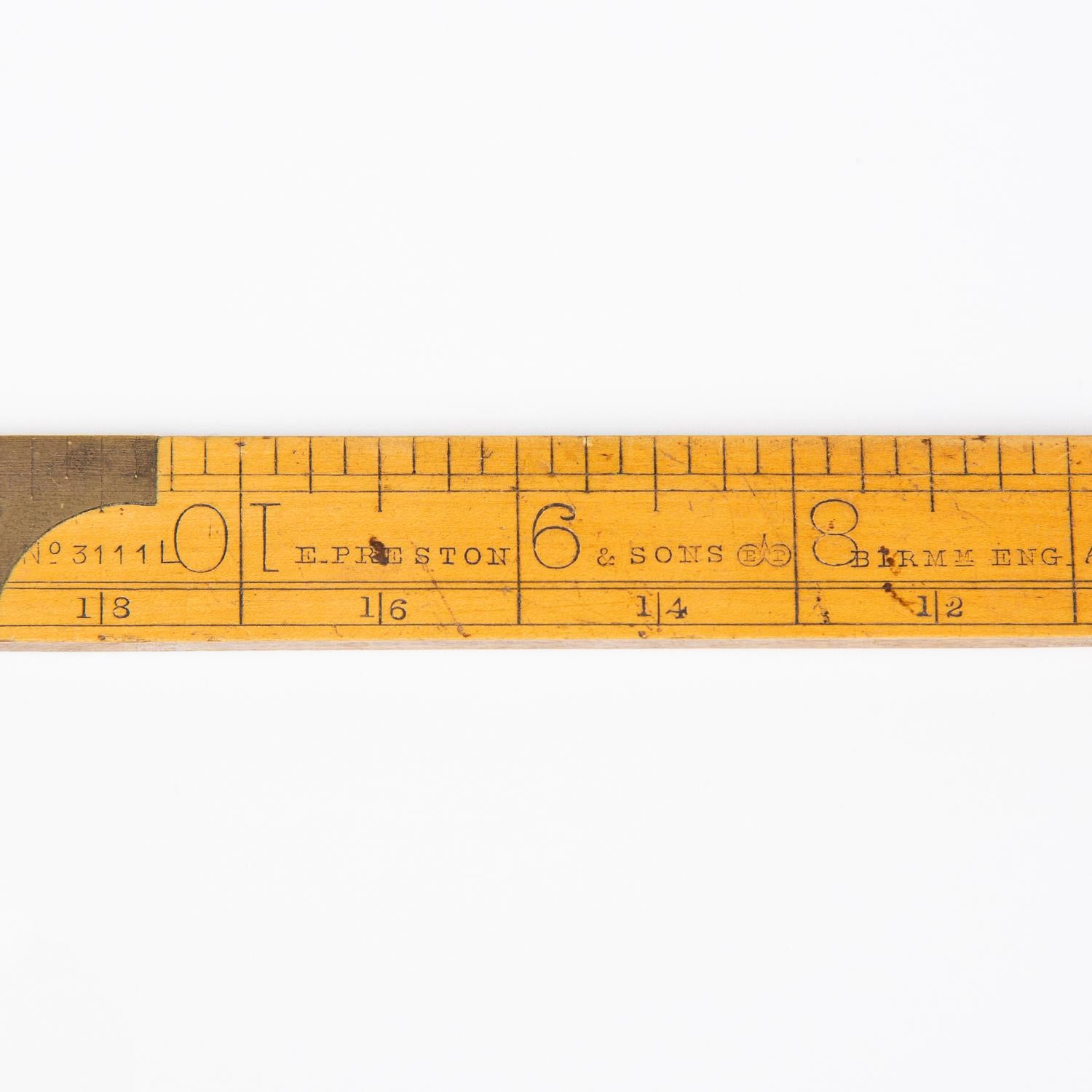 Four Fold Boxwood Rule by Edward Preston & Sons of Birmingham 5
