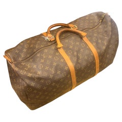A 2000 Louis Vuitton Brown Monogram 60 cm Boston Bag Keepall
