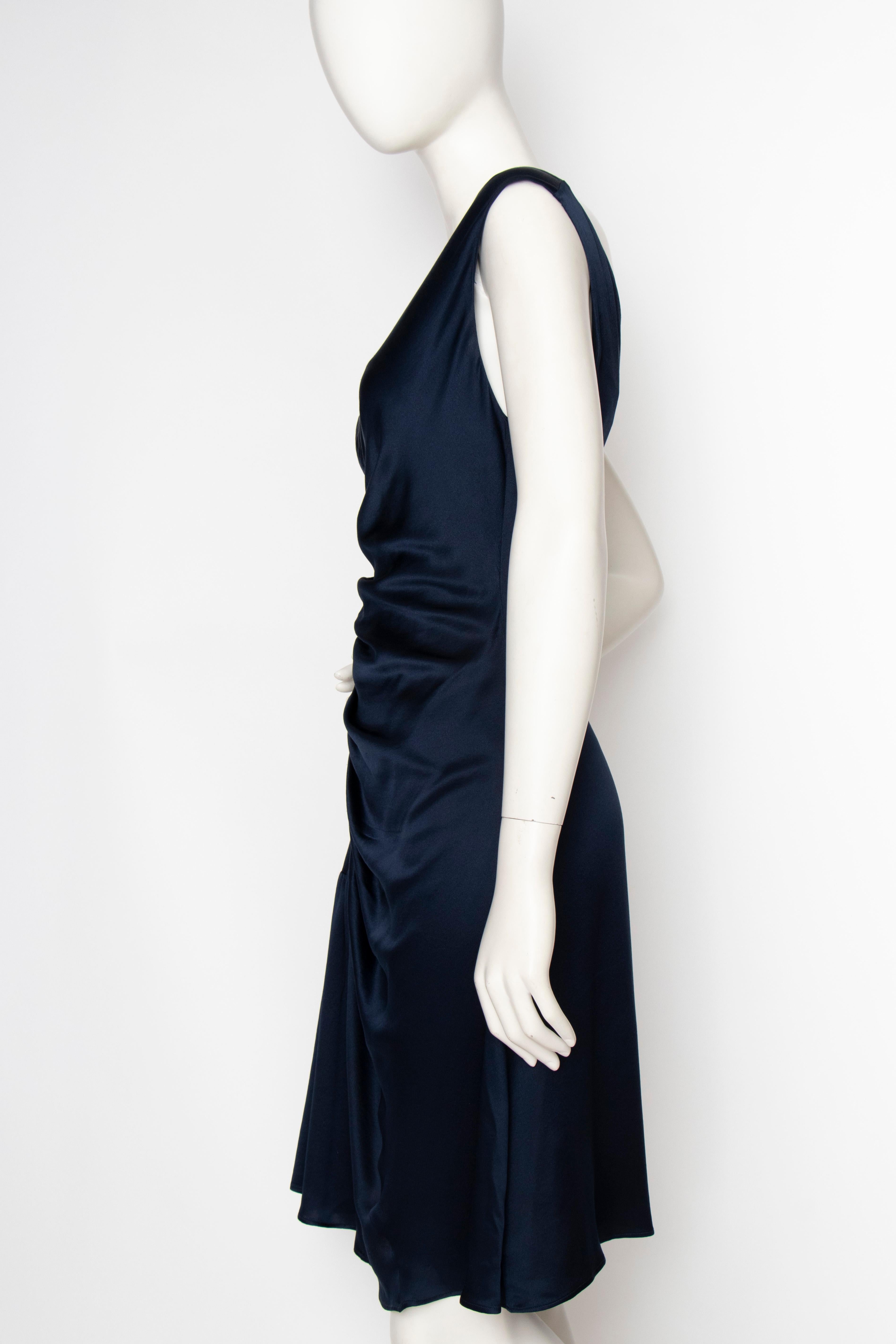 Black A 2000s Vintage Christian Dior by John Galliano Silk Dress  For Sale