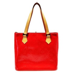 A 2001 Louis Vuitton Red Vernis Patent Leather Houston Tote Bag