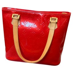 A 2001 Louis Vuitton Red Vernis Patent Leather Houston Tote Bag