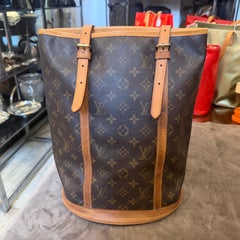 A 2006 Louis Vuitton Monogram Coated Canvas and Leather Bucket GM Tote Bag