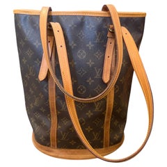 A 2006 Louis Vuitton Monogram Coated Canvas and Leather Bucket GM Tote Bag
