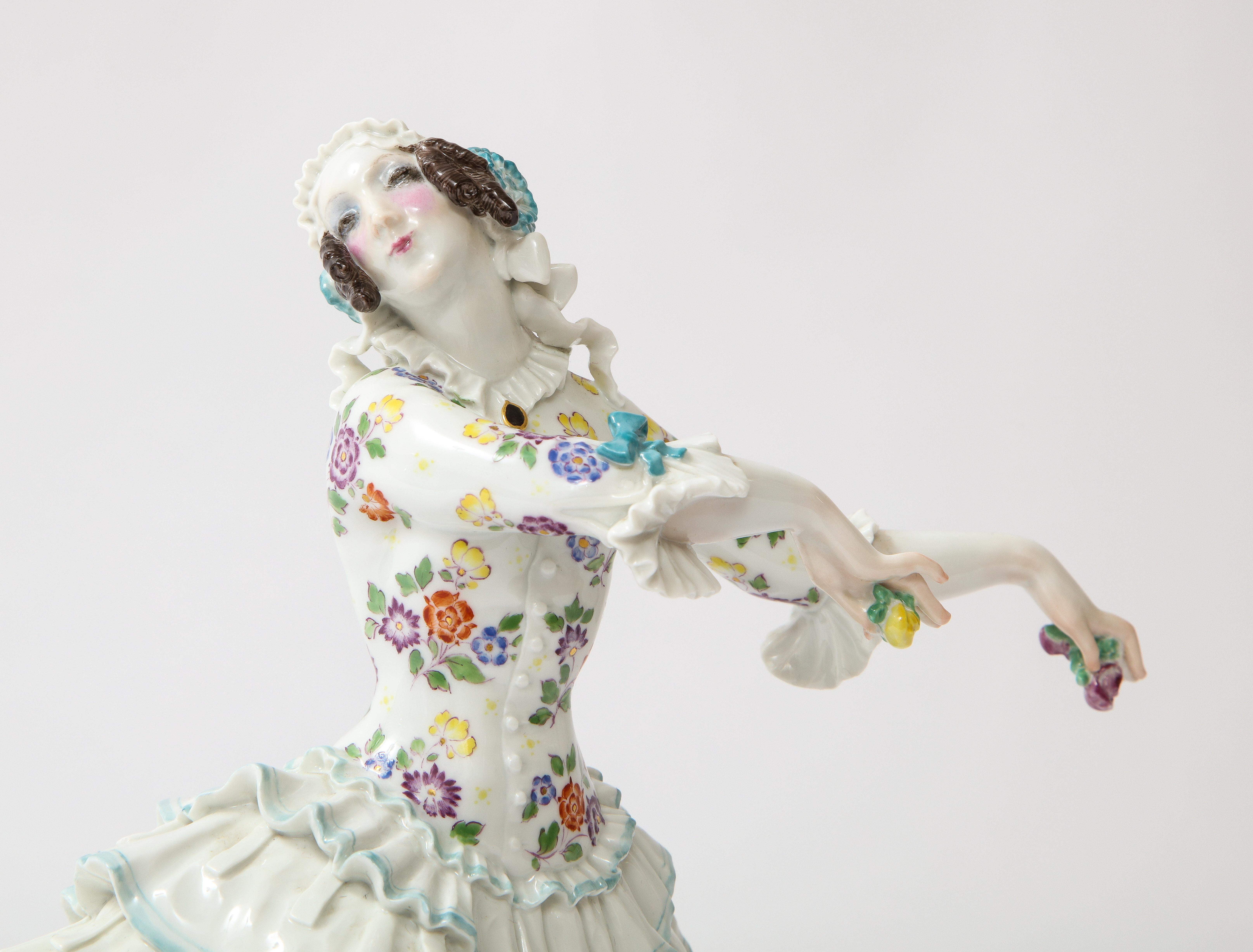 Porcelain A 20th C. Meissen Ballet Dancer 