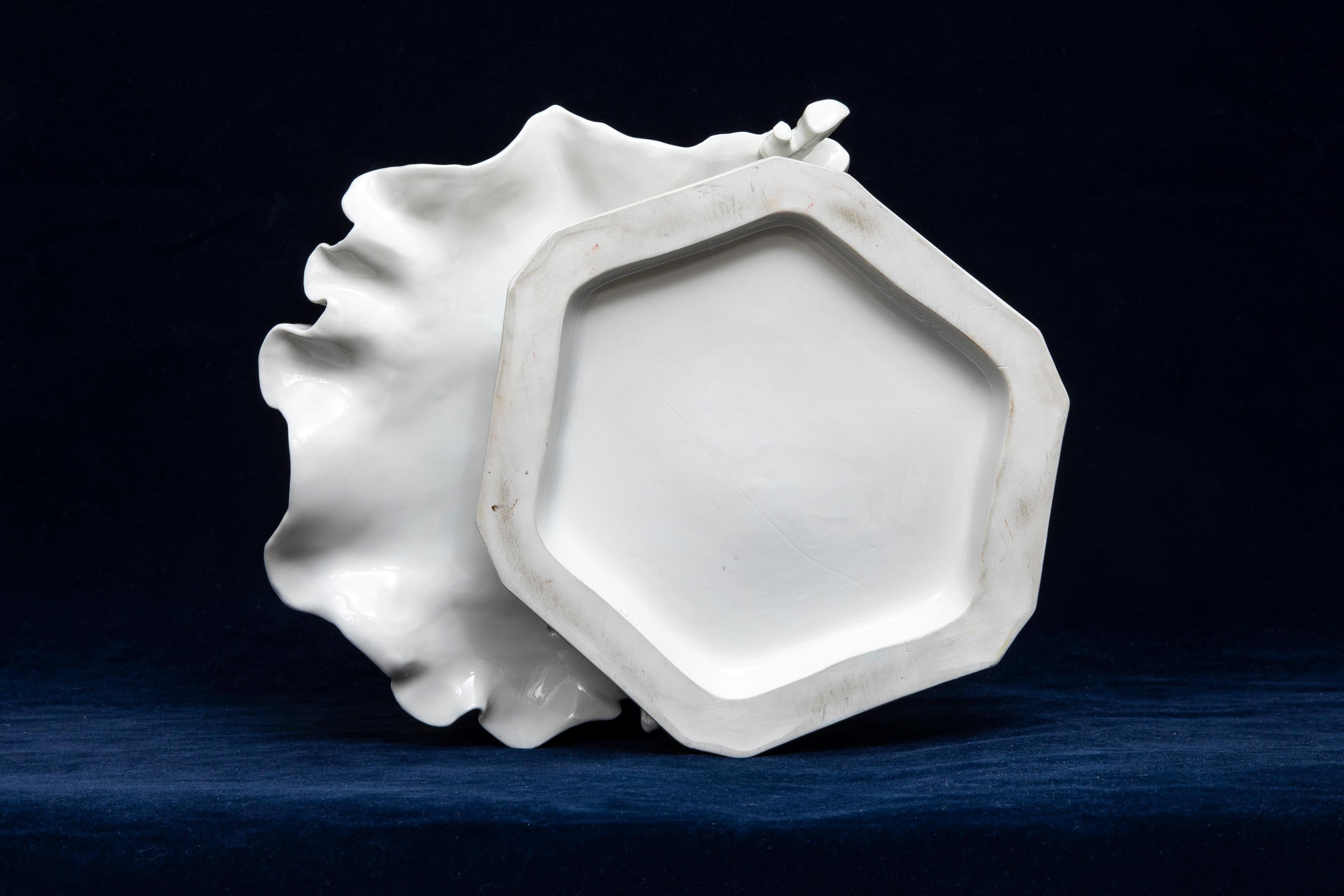 A 20th C. Meissen Blanc de Chine Porcelain Figural Couple, Lady and Man For Sale 7
