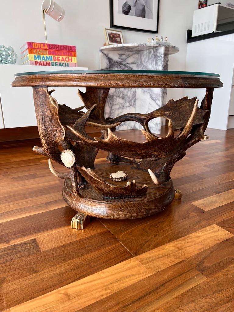 Table d'appoint en corne de cervidé du XXe siècle en vente 5