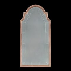 A 20th Century Art Deco Pink Glass Pier Mirror