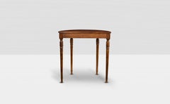 A 20th Century Axel Einar Hjorth Demi-Lune Console Table in Flamed Birch