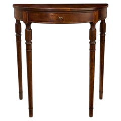 A 20th Century Axel Einar Hjorth Demi-Lune Console Table in Flamed Birch