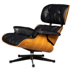 A 20th Century Black Eames Lounge Chair By Herman Miller, Made In The USA c.1980