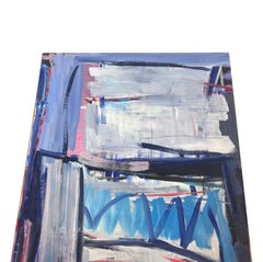 Un cuadro abstracto azul del siglo XX del pintor francés Daniel Clesse