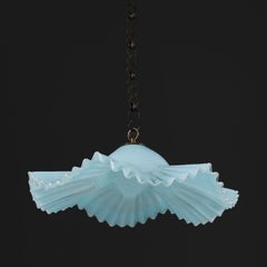 Una lampada a sospensione di Murano del 20° secolo, con fruscii blu