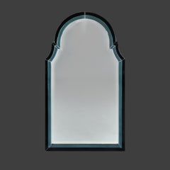 A 20th Century Blue Grey Art Deco Arch Mirror