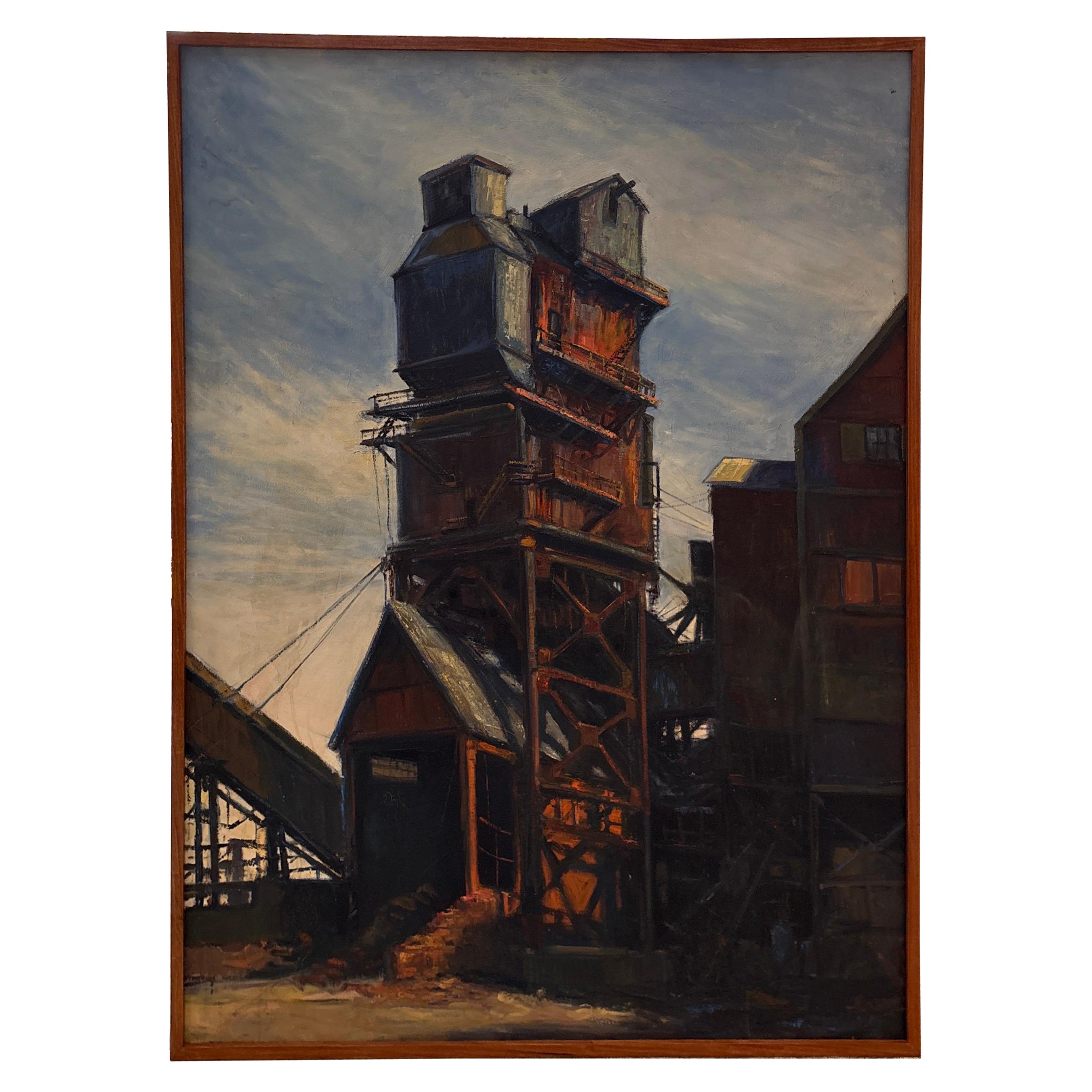 Ein brutalistisches Ölgemälde des 20. Jahrhunderts von Michael McGinley im Angebot