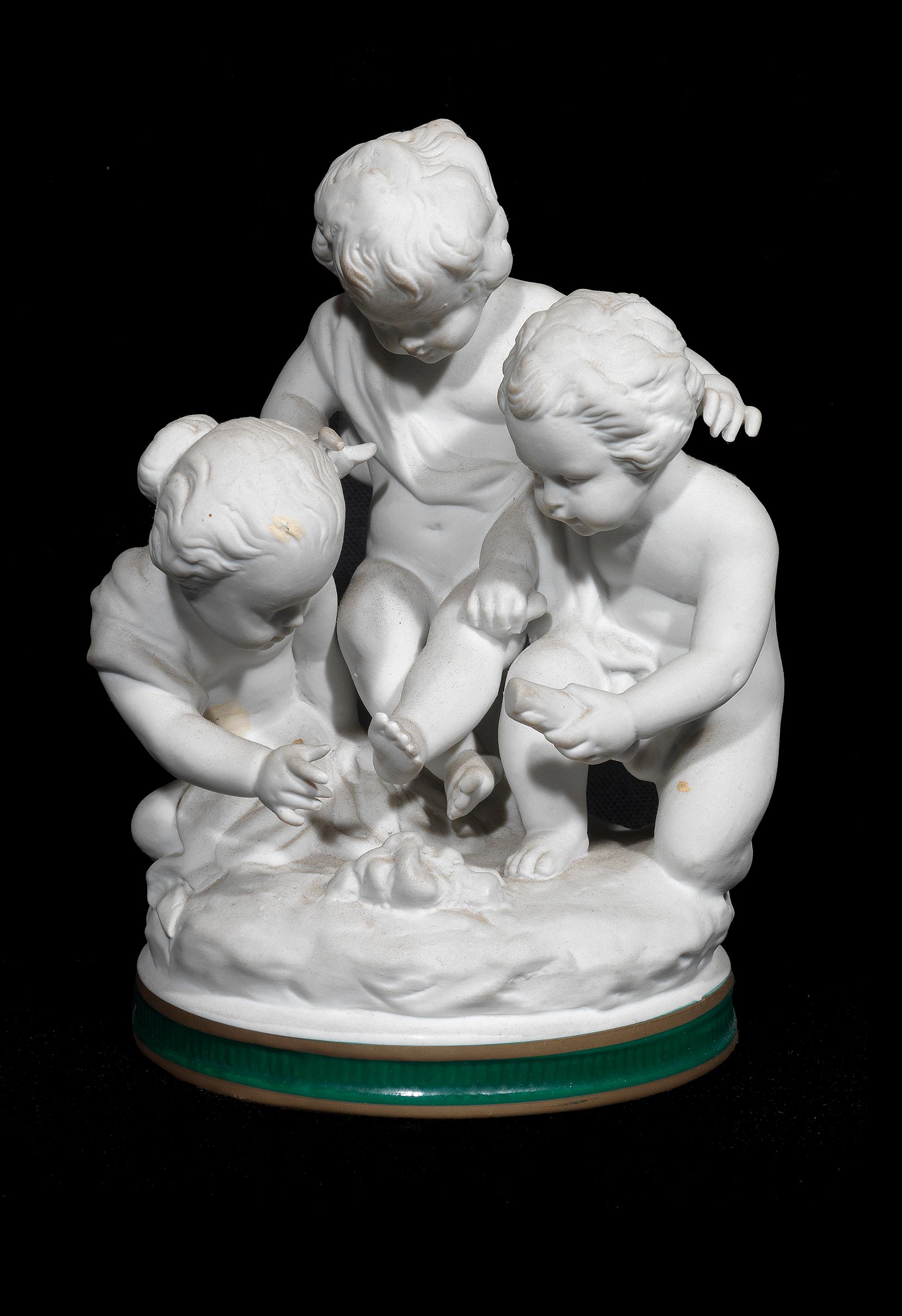 Italian A 20th Century Capodimonte bisque group of the putti For Sale