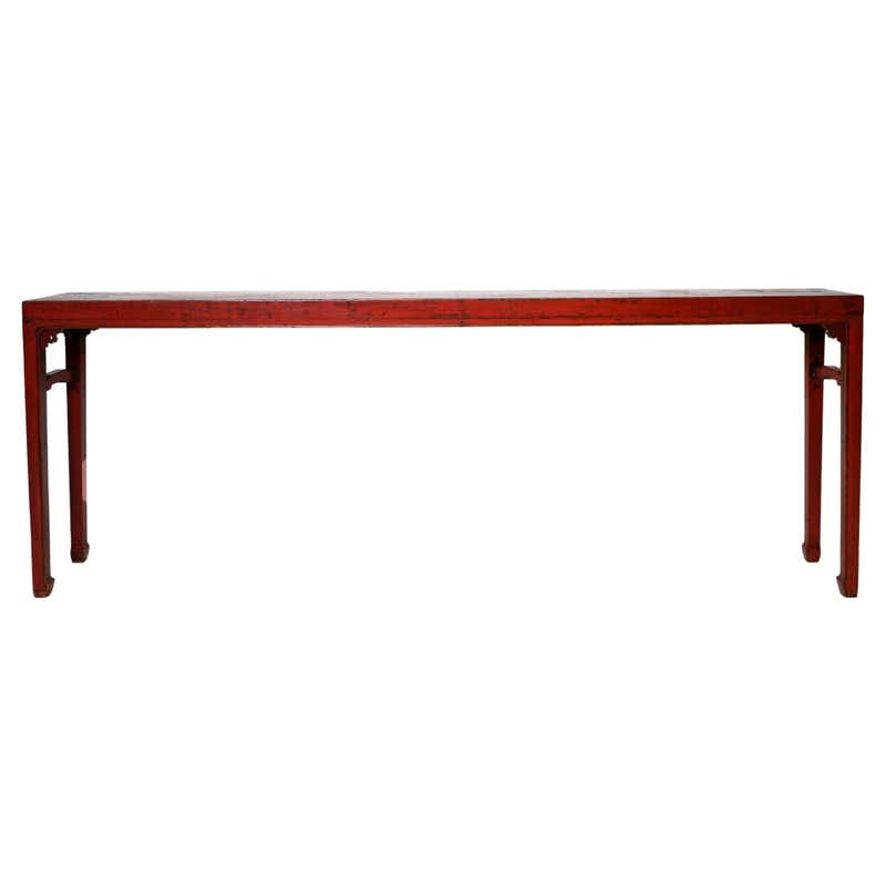Chinese Narrow Rectangular Table at 1stDibs