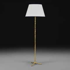 A 20th Century French Brass Faux Bamboo Floor Lamp by Maison Bagues