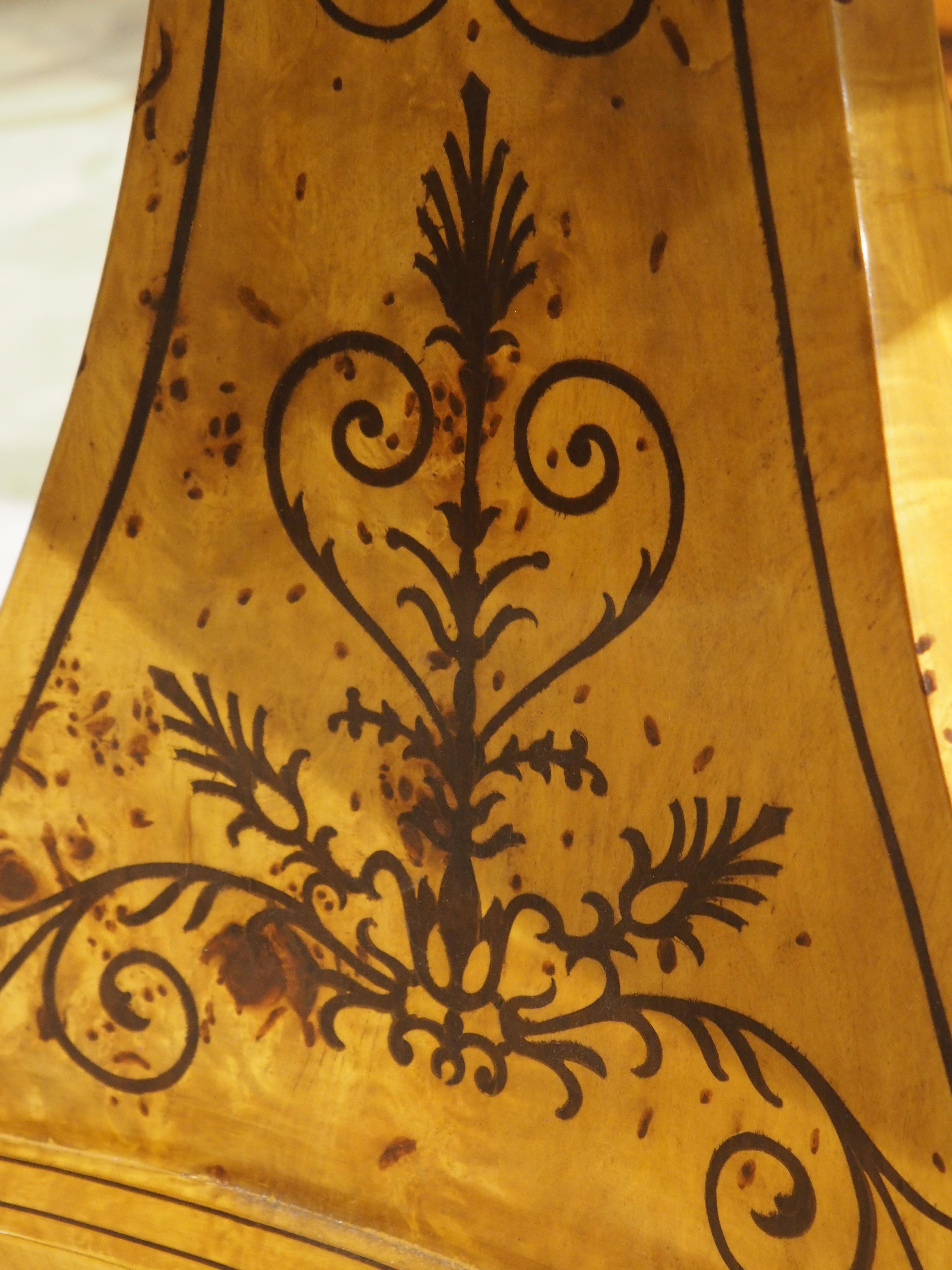 A 20th Century French Charles X Style Center Table with Marquetry Decor 14