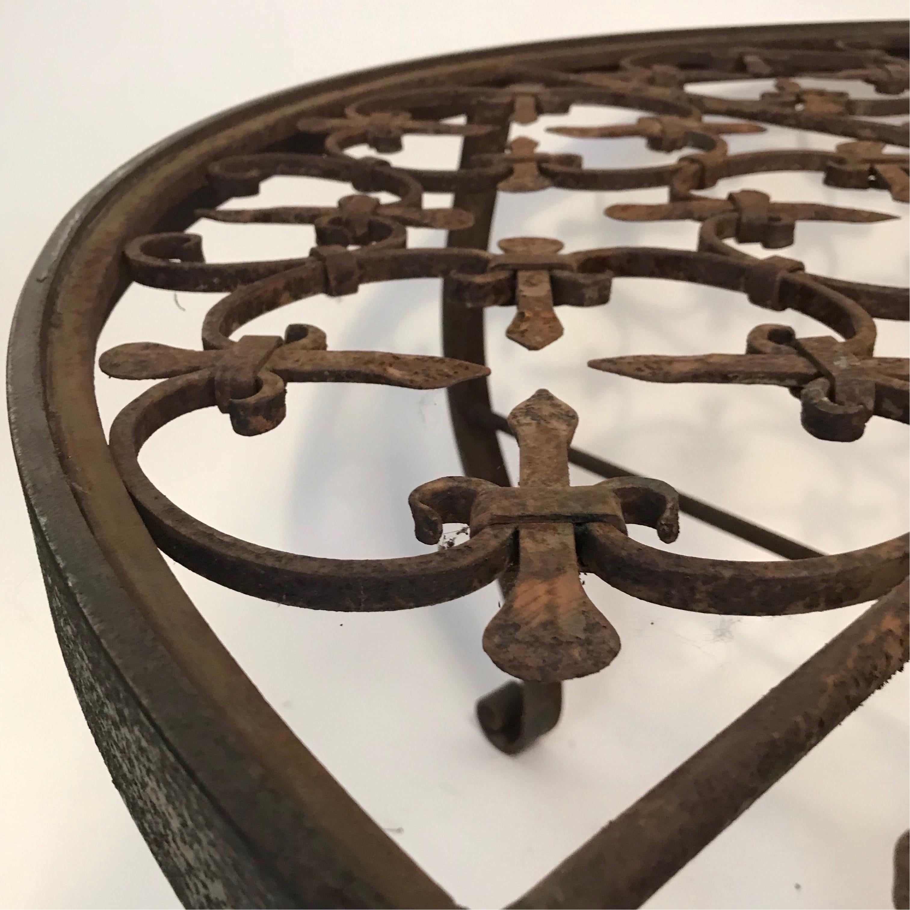 A 20th Century French Gate Repurposed into a Contemporary Iron Garden Table 4