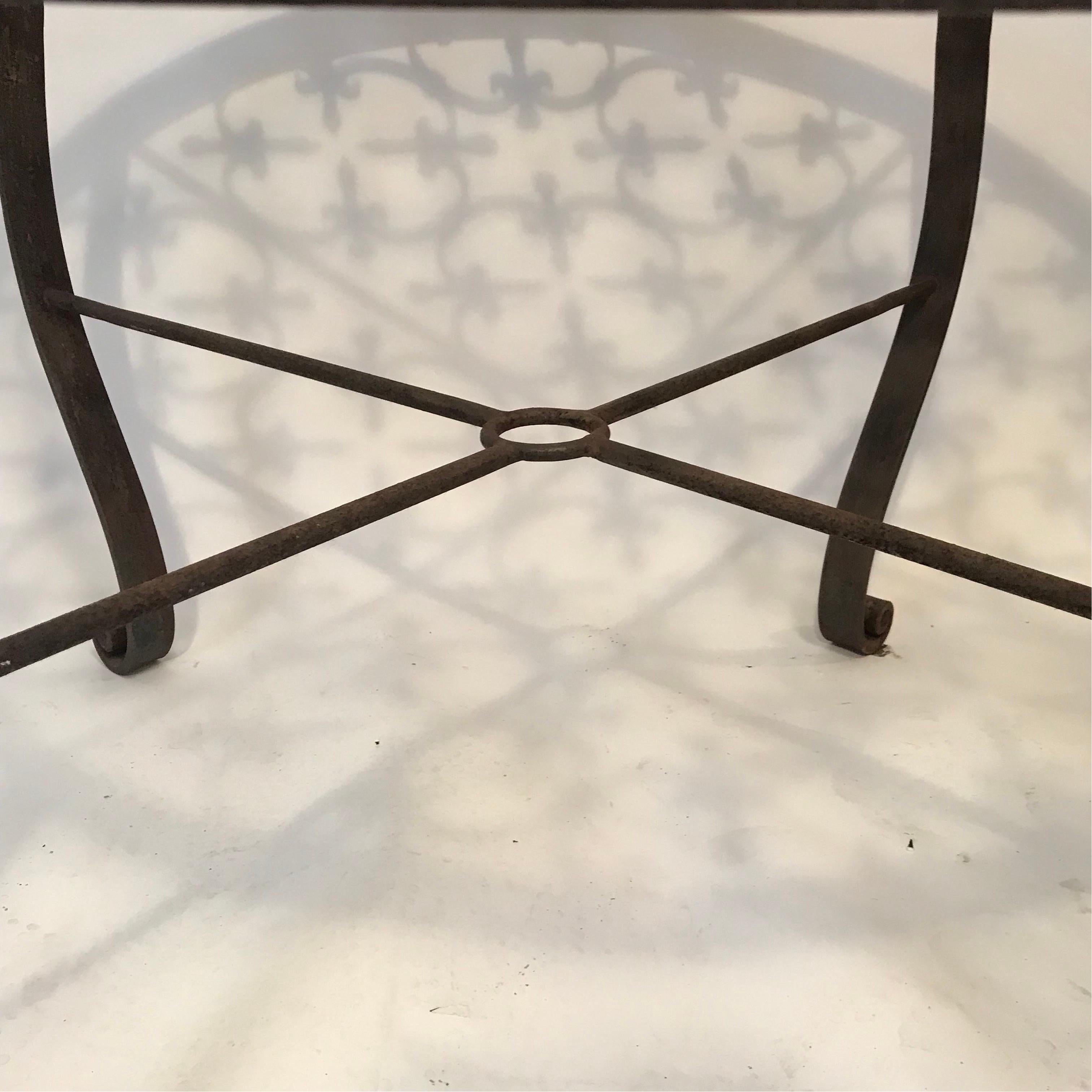A 20th Century French Gate Repurposed into a Contemporary Iron Garden Table  6