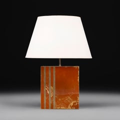 A 20th Century French Modernist Lucite Square Lamp