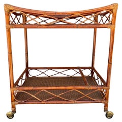 20th Century French Riviera Bamboo Bar Trolley