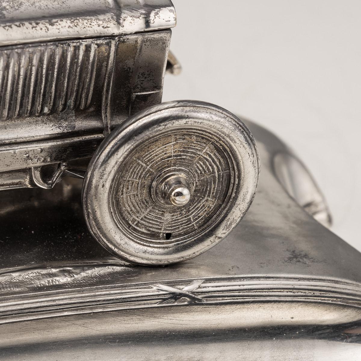 A 20th Century German Silver Plated Novelty Racing Car Inkwell c.1930 10