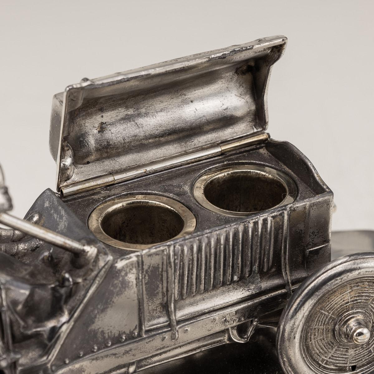 A 20th Century German Silver Plated Novelty Racing Car Inkwell c.1930 11