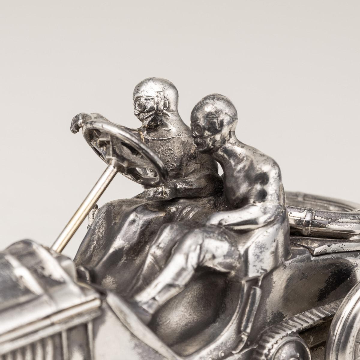 A 20th Century German Silver Plated Novelty Racing Car Inkwell c.1930 13