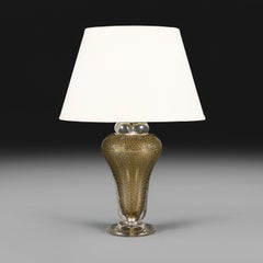 A 20th Century Gold Flecked Murano Glass Lamp by Seguso