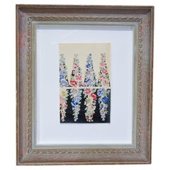 A 20th Century Gouache Painting - Raoul Dufy Flowers Design for Bianchini Ferier