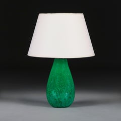 A 20th Century Green Murano Glass Table Lamp