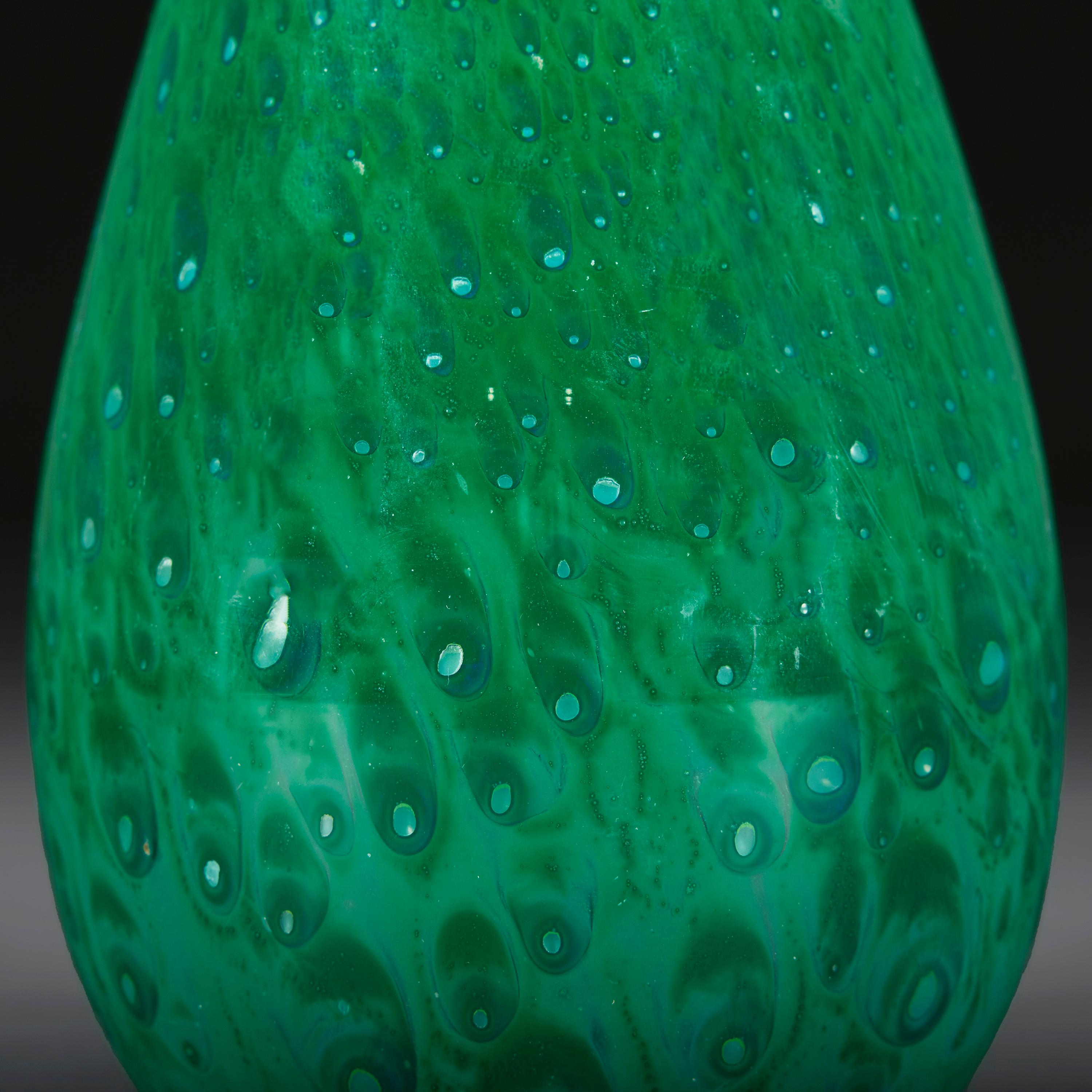 A 20th Century Green Murano Glass Table Lamp For Sale 1