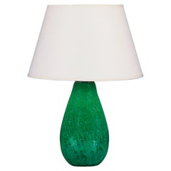 A 20th Century Green Murano Glass Table Lamp