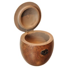 A Hand Painted Apple Shaped Tea Caddy