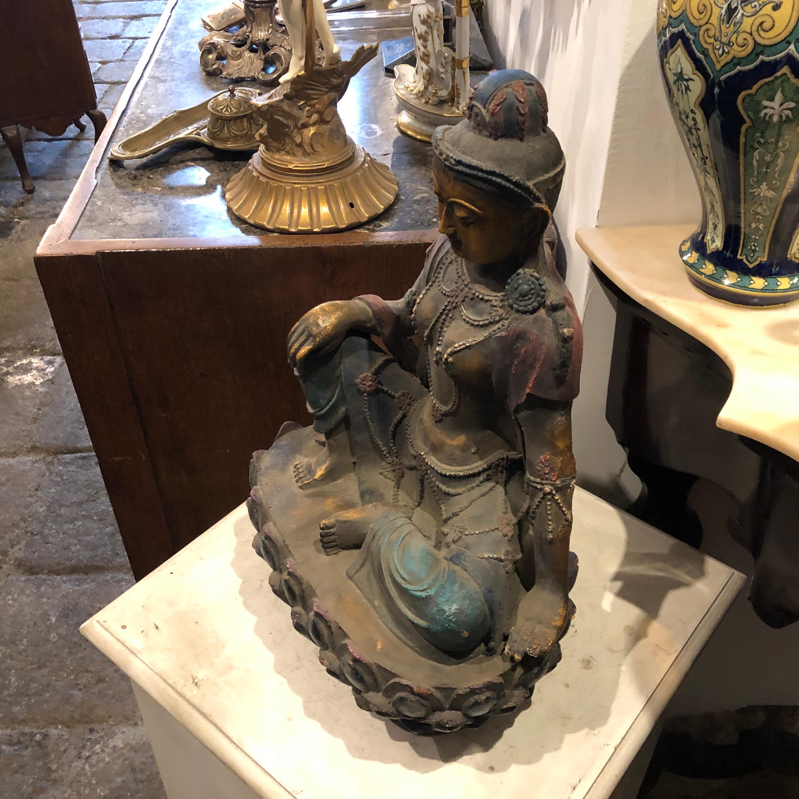 20th Century Hand-Painted Chinese Statue 1