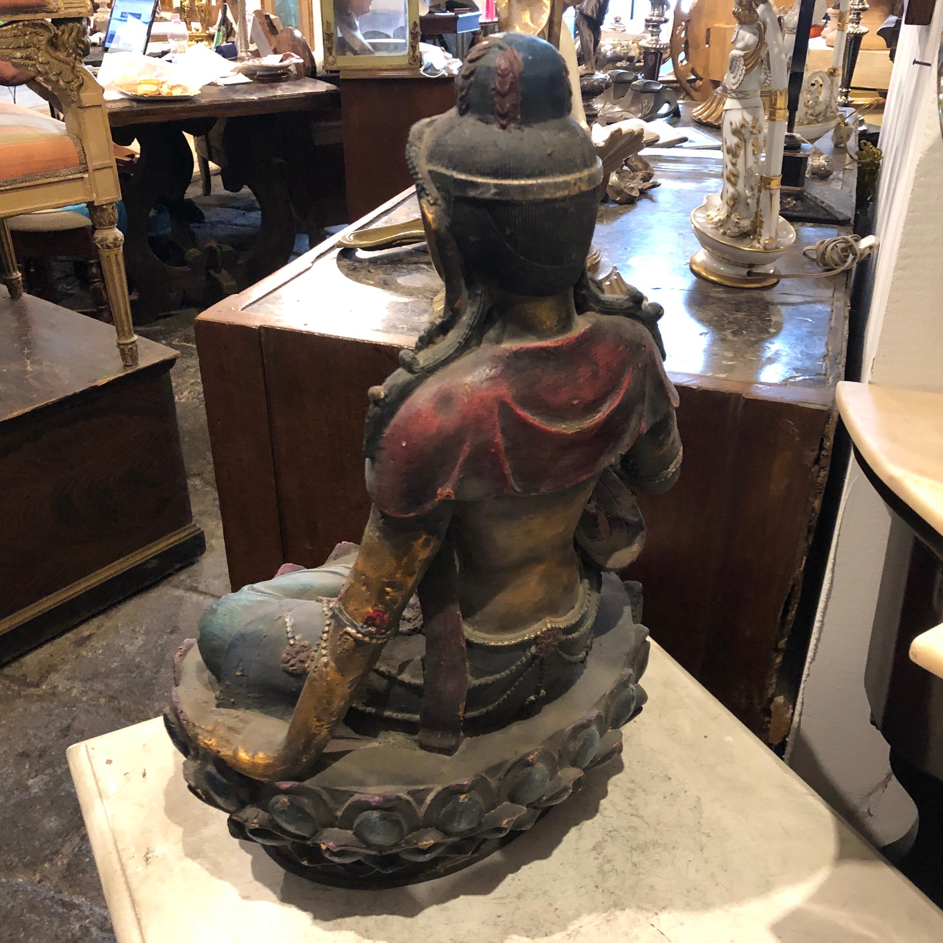 20th Century Hand-Painted Chinese Statue 2