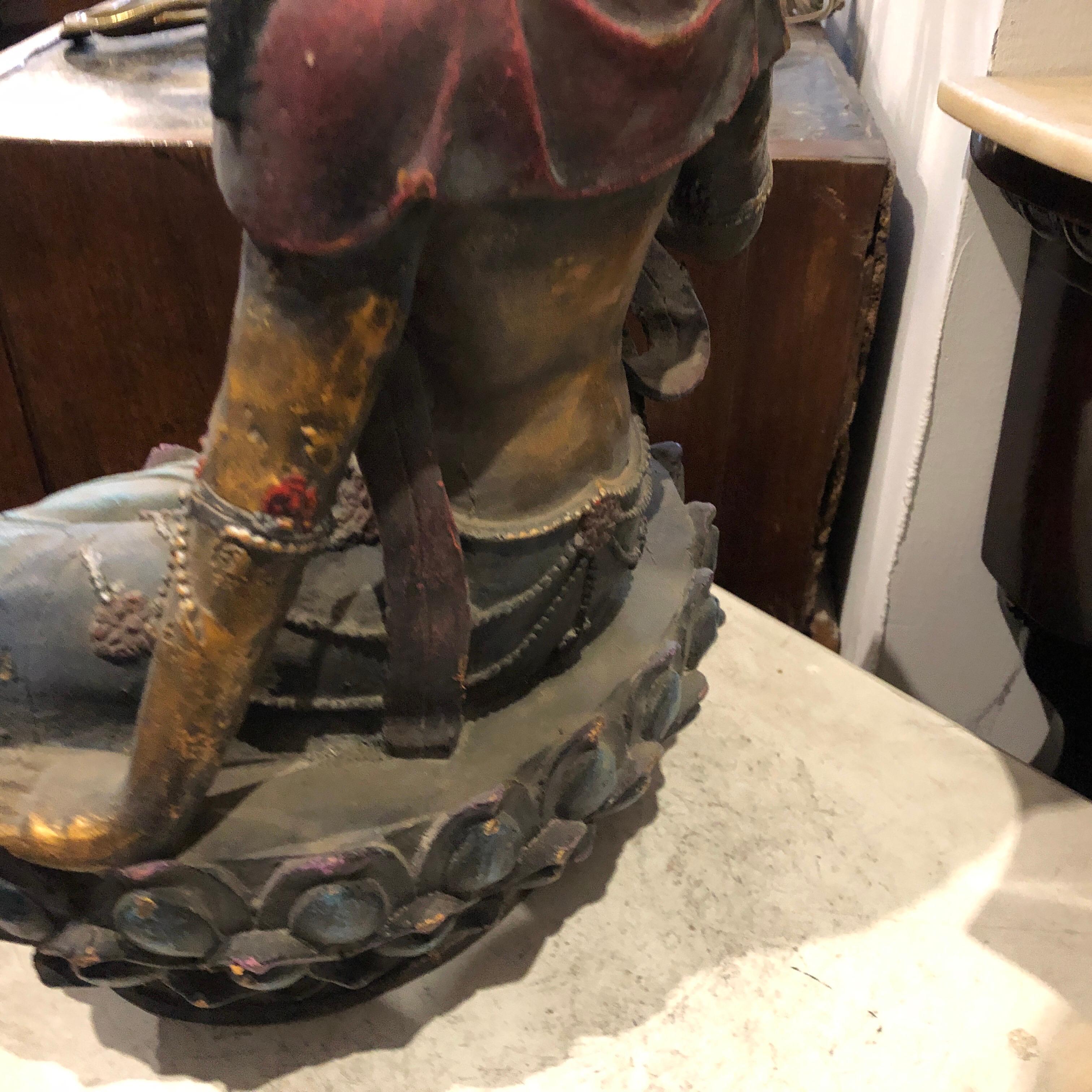 20th Century Hand-Painted Chinese Statue 3