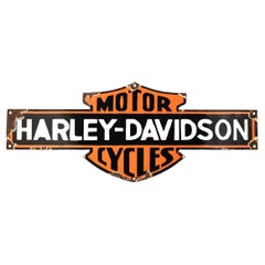 A 20th Century Harley-Davidson Motorcycles Enamel Sign