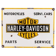 A 20th Century Harley-Davidson Motorcycles Enamel Sign